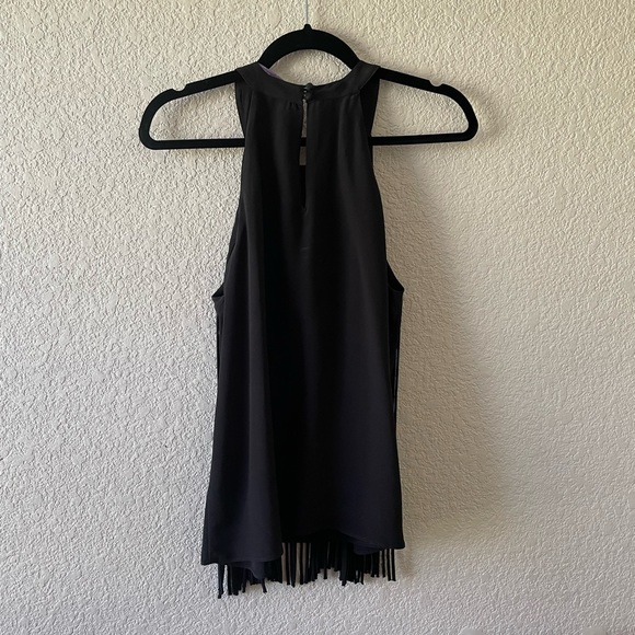 Lavender Brown Black Fringe Top - Picture 2 of 3